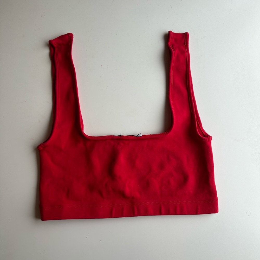 Red Zara bra top